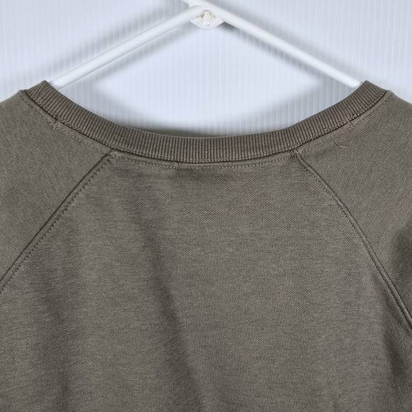 Columbia Womens Olive Green Long Sleeve Sweatshirt Logo Ribbed Cuffs Size XL - Picture 11 of 12